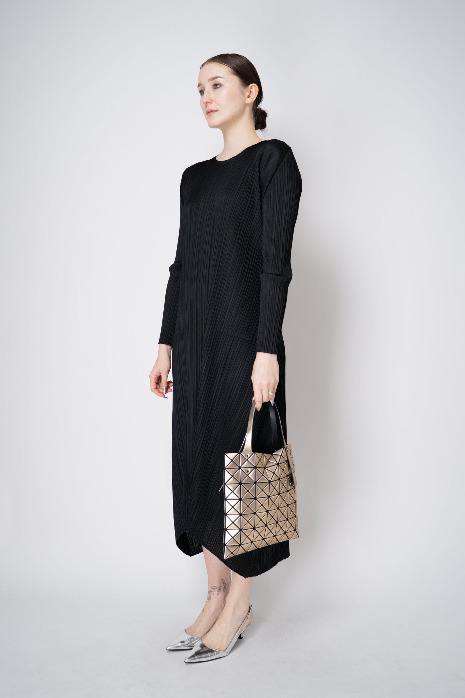 Bao Bao Issey Miyake Platinum Mini Metallic Tote Bag in Gold