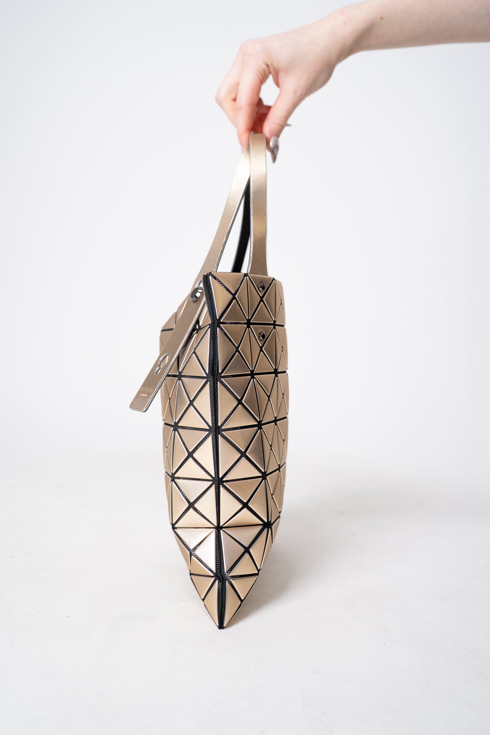 Bao Bao Issey Miyake Platinum Mini Metallic Tote Bag in Gold