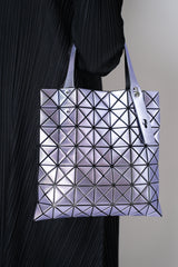 Bao Bao Issey Miyake Platinum Mini Metallic Tote Bag in Purple Vancouver. Shop Online or in Store.