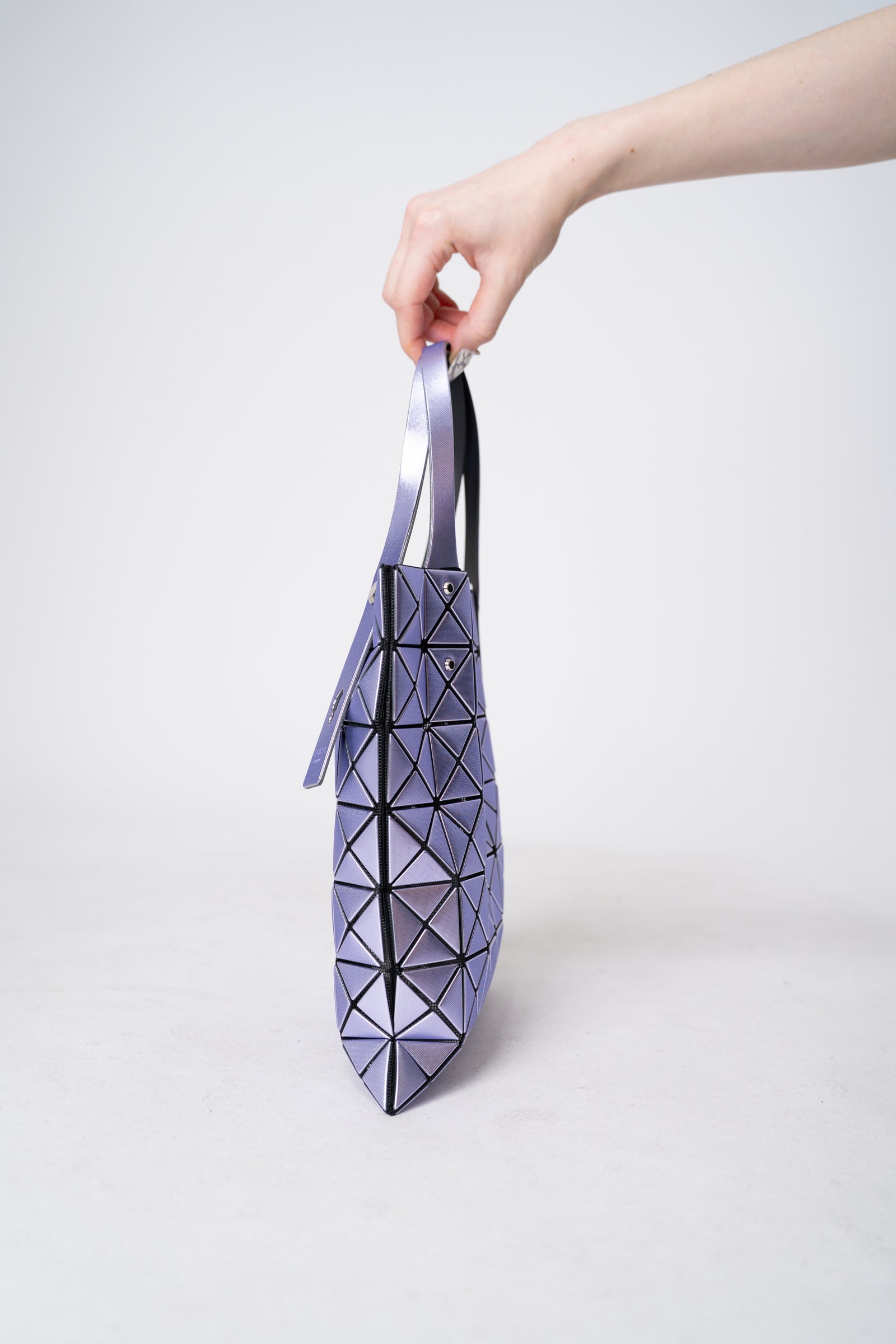 Bao Bao Issey Miyake Platinum Mini Metallic Tote Bag in Purple