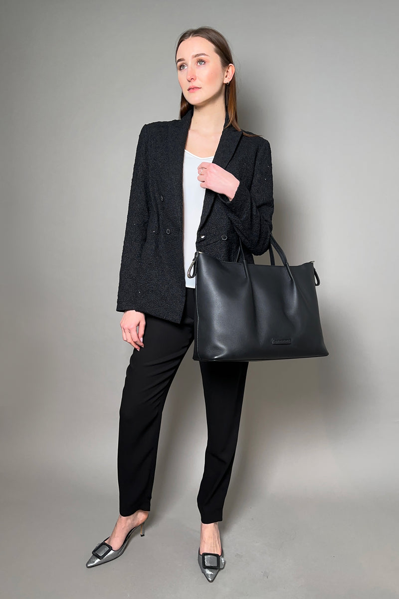 Fabiana Filippi Large Leather Handbag in Black