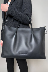 Fabiana Filippi Large Leather Handbag in Black