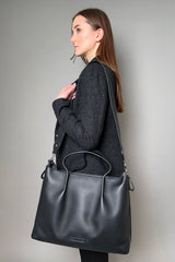 Fabiana Filippi Large Leather Handbag in Black