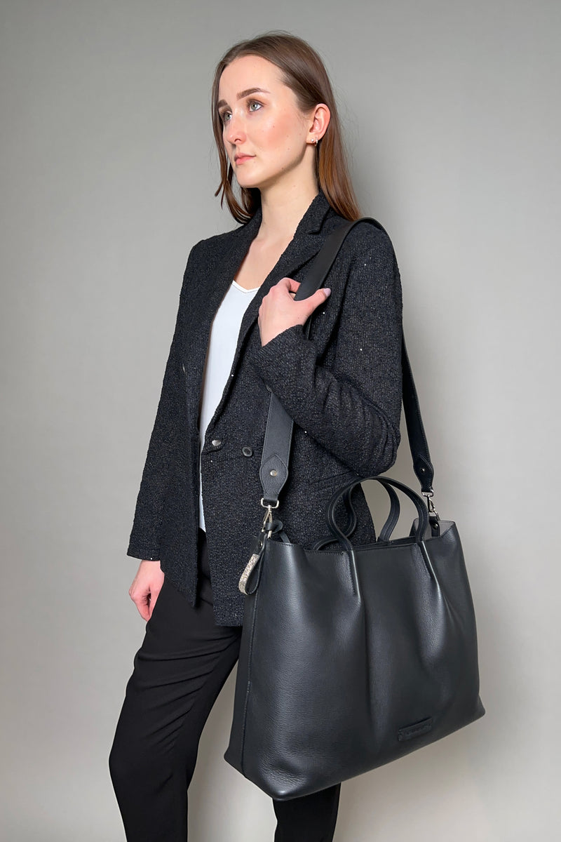 Fabiana Filippi Large Leather Handbag in Black