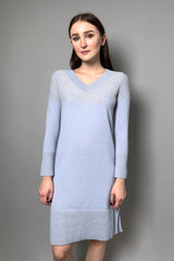Tonet Intarsia Knit Sweater Dress in Sky Blue - Ashia Mode – Vancouver, BC