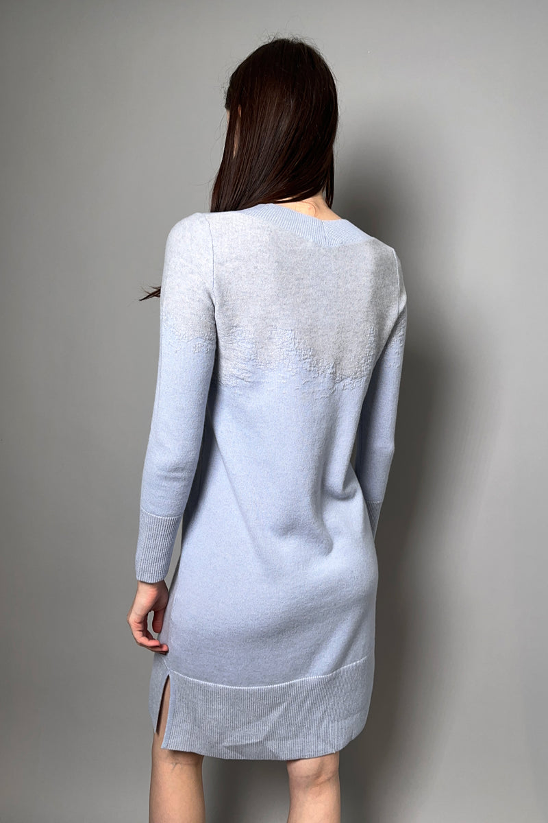 Tonet Intarsia Knit Sweater Dress in Sky Blue - Ashia Mode – Vancouver, BC