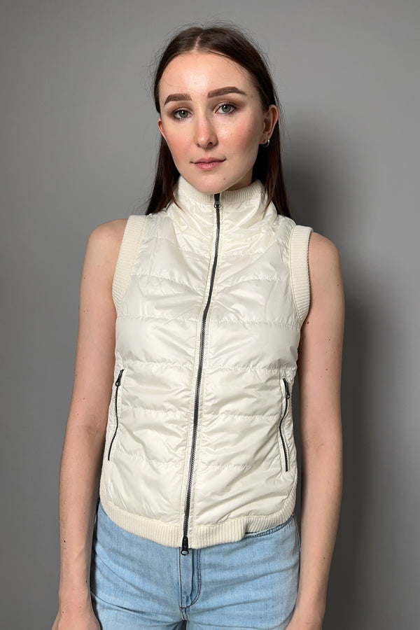 Tonet Fitted Padded Vest in Light Cream - Ashia Mode - Vancouver, BC