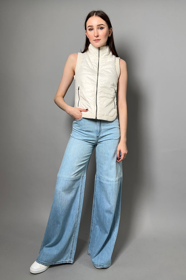 Tonet Fitted Padded Vest in Light Cream - Ashia Mode - Vancouver, BC