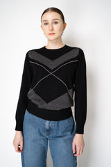 D. Exterior Cashmere Blend Knit Pullover with Brilliant Beading in Black Vancouver. Shop Online or in Store.