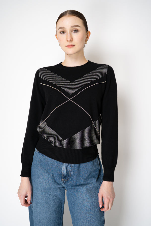 D. Exterior Cashmere Blend Knit Pullover with Brilliant Beading in Black Vancouver. Shop Online or in Store.