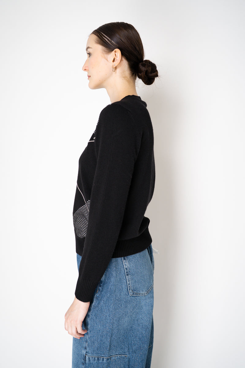 D. Exterior Cashmere Blend Knit Pullover with Brilliant Beading in Black Vancouver. Shop Online or in Store.