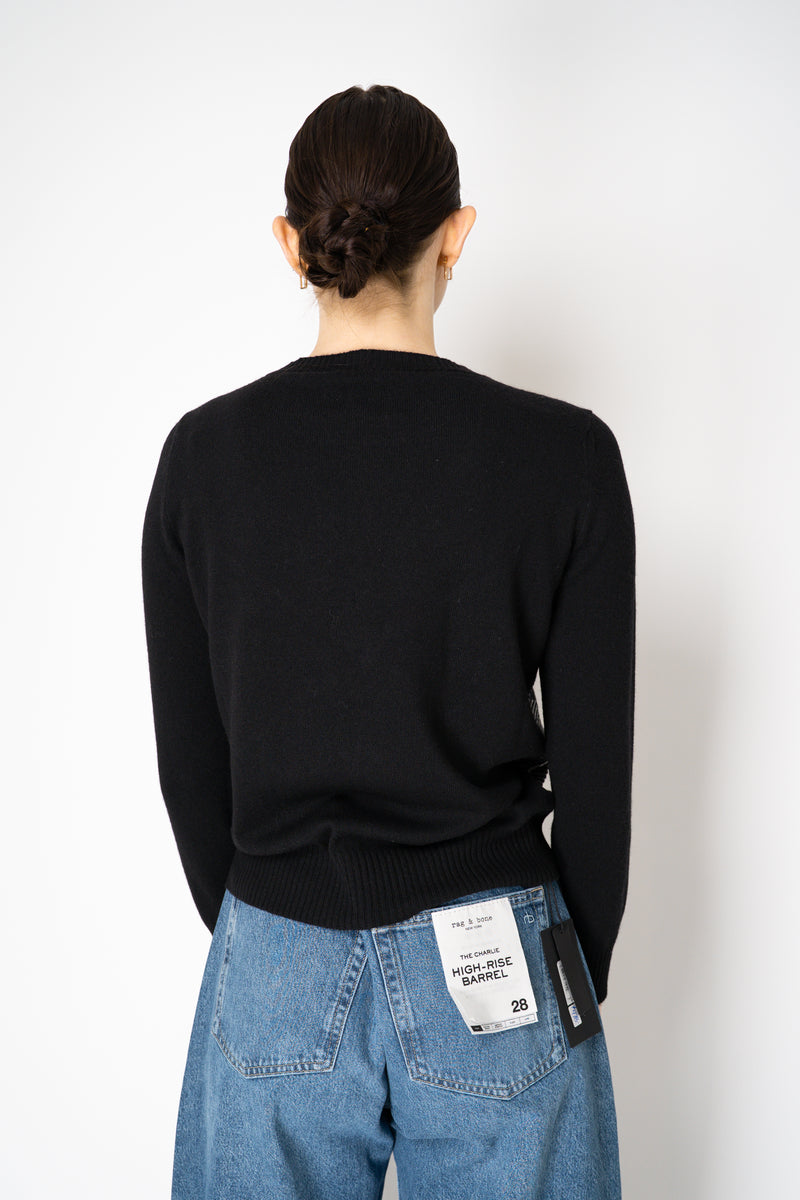 D. Exterior Cashmere Blend Knit Pullover with Brilliant Beading in Black Vancouver. Shop Online or in Store.