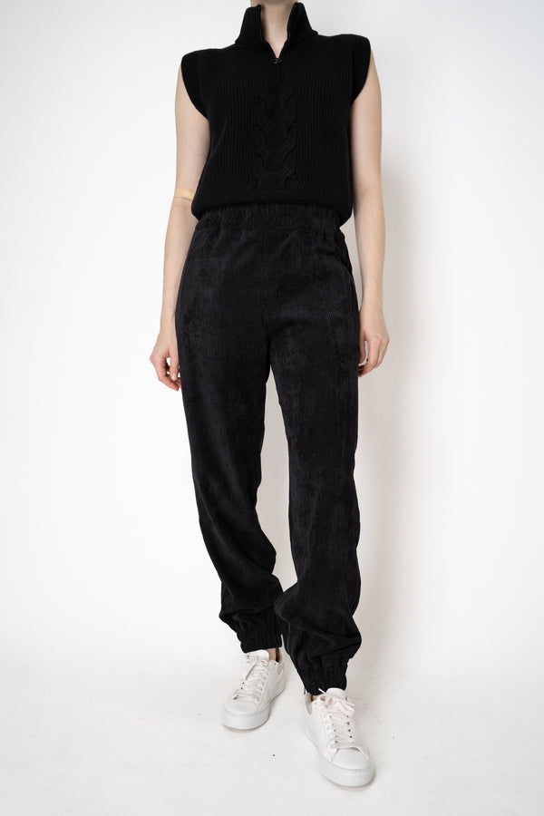 D. Exterior Corduroy Joggers with Zip Cuffs in Black Vancouver. Shop Online or in Store.