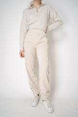 D. Exterior Corduroy Joggers with Zip Cuffs in Light Beige Vancouver. Shop Online or in Store.