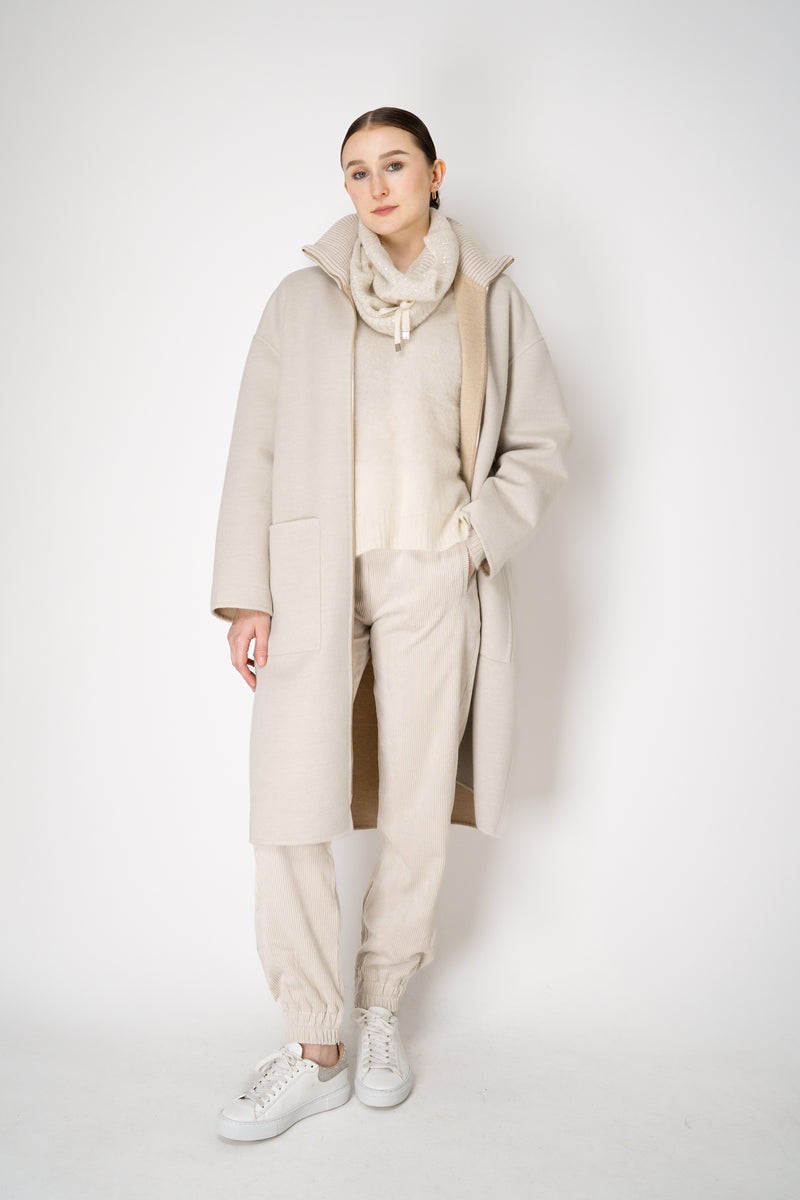 D. Exterior Corduroy Joggers with Zip Cuffs in Light Beige Vancouver. Shop Online or in Store.