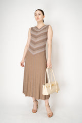 D. Exterior Fluid Drape Panel Sparkle Skirt in Brown Gold Vancouver. Shop Online or in Store.