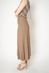 D. Exterior Fluid Drape Panel Sparkle Skirt in Brown Gold Vancouver. Shop Online or in Store.
