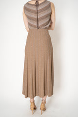 D. Exterior Fluid Drape Panel Sparkle Skirt in Brown Gold Vancouver. Shop Online or in Store.