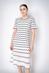 D. Exterior Knit Black and White Chevron Dress Vancouver. Shop Online or in Store.