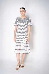 D. Exterior Knit Black and White Chevron Dress Vancouver. Shop Online or in Store.