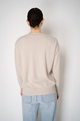 D. Exterior Knit Diamond Checkered Lurex Crew Neck Sweater in Beige Vancouver. Shop Online or in Store.
