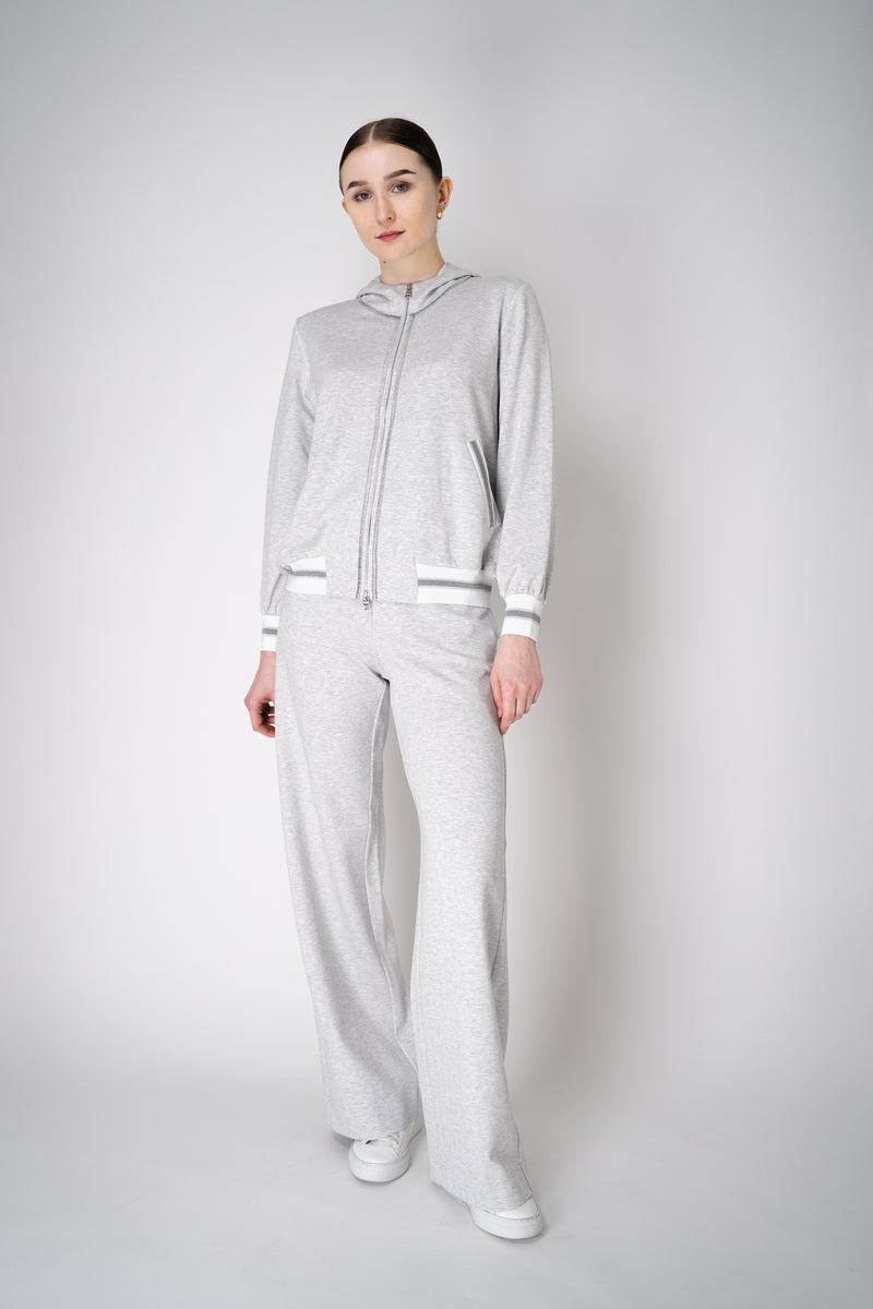 D. Exterior Knit Track Jacket in Grey Chevron Vancouver. Shop Online or in Store