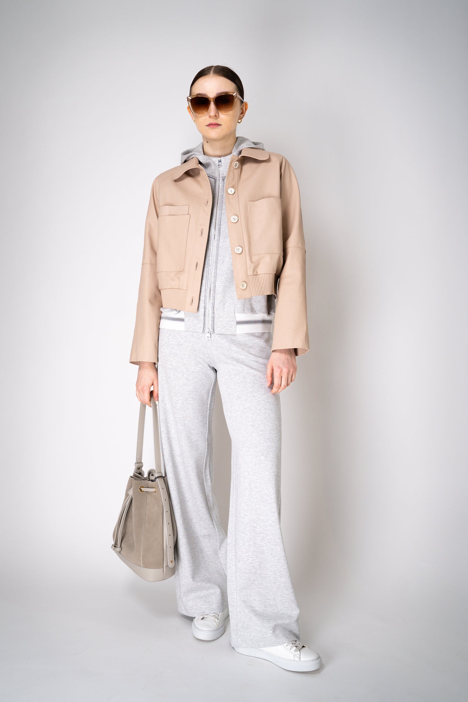 D. Exterior Knit Track Jacket in Grey Chevron – Ashia Mode D. Exterior Knit Track Jacket in Grey Chevron – Ashia Mode
