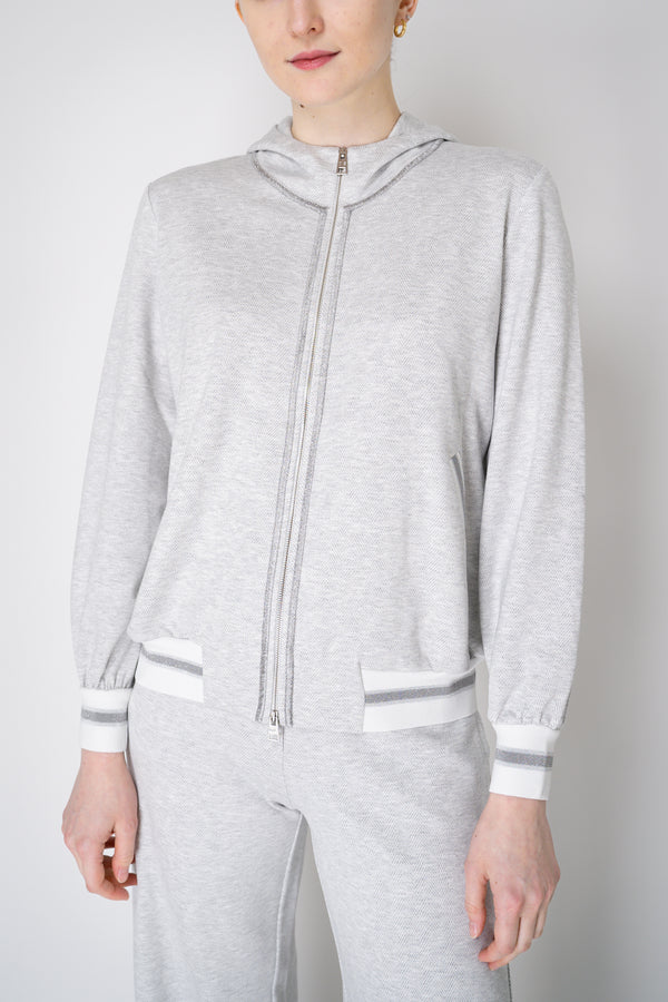 D. Exterior Knit Track Jacket in Grey Chevron Vancouver. Shop Online or in Store