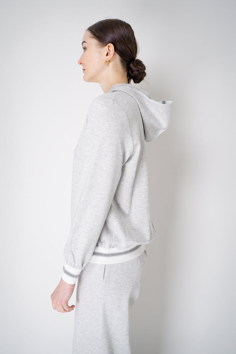 D. Exterior Knit Track Jacket in Grey Chevron Vancouver. Shop Online or in Store