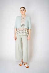 D. Exterior Knitted Pull-On Style Wide Leg Pants in Sage Green Vancouver. Shop Online or in Store