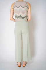 D. Exterior Knitted Pull-On Style Wide Leg Pants in Sage Green Vancouver. Shop Online or in Store