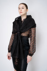 D. Exterior Organza Maxi Stole in Black Vancouver. Shop Online or in Store.