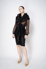 D. Exterior Organza Maxi Stole in Black Vancouver. Shop Online or in Store.