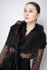 D. Exterior Organza Maxi Stole in Black Vancouver. Shop Online or in Store.