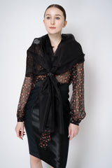 D. Exterior Organza Maxi Stole in Black Vancouver. Shop Online or in Store.