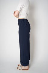 D. Exterior Pull-On Style Cropped Cady Trousers in Navy Vancouver. Shop Online or in Store.