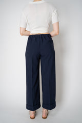 D. Exterior Pull-On Style Cropped Cady Trousers in Navy Vancouver. Shop Online or in Store.