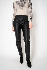 D. Exterior Pull-On Style Faux Leather Trousers in Black Vancouver. Shop Online or in Store.