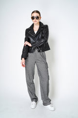 D. Exterior Pull-On Style Flannel Trousers in Herringbone Print Vancouver. Shop Online or in Store.