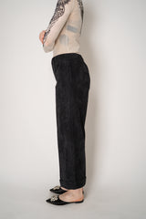 D. Exterior Pull-On Style Wide Cropped Corduroy Trousers in Black Vancouver. Shop Online or in Store.