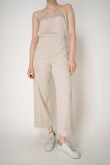 D. Exterior Pull-On Style Wide Cropped Corduroy Trousers in Cream Vancouver. Shop Online or in Store.