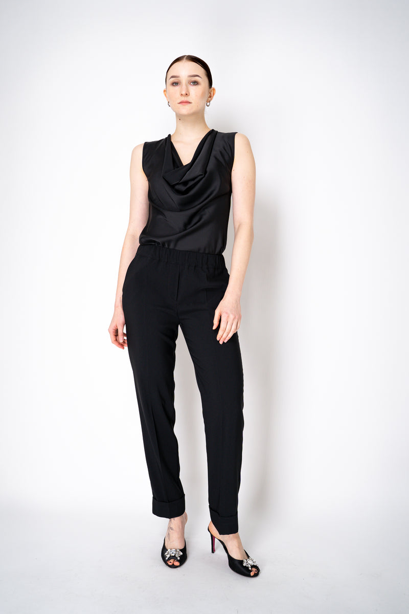 D. Exterior Satin Cowl Neck Top  in Black Vancouver. Shop Online or in Store.