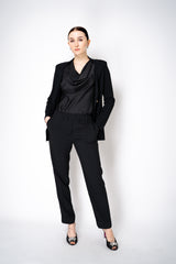 D. Exterior Satin Cowl Neck Top  in Black Vancouver. Shop Online or in Store.