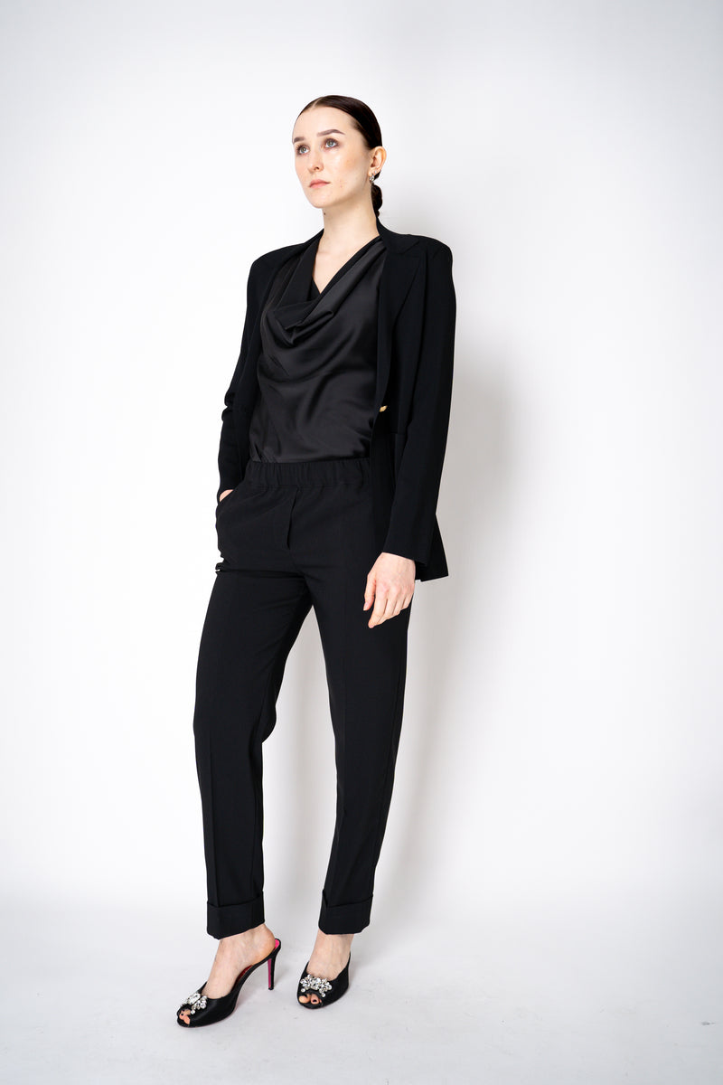 D. Exterior Satin Cowl Neck Top  in Black Vancouver. Shop Online or in Store.
