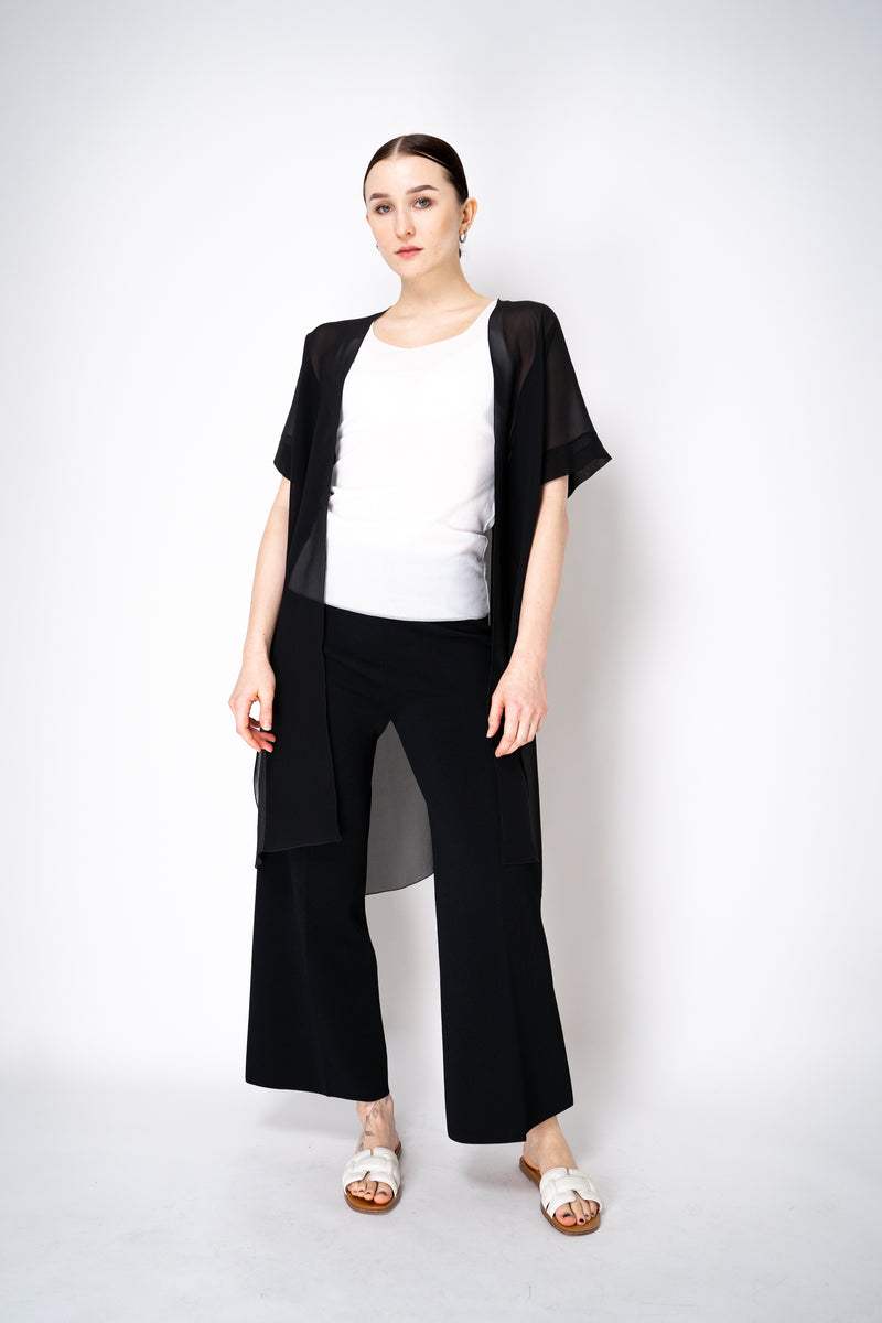 D. Exterior Silk Georgette Duster Shawl in Black Vancouver. Shop Online or in Store.