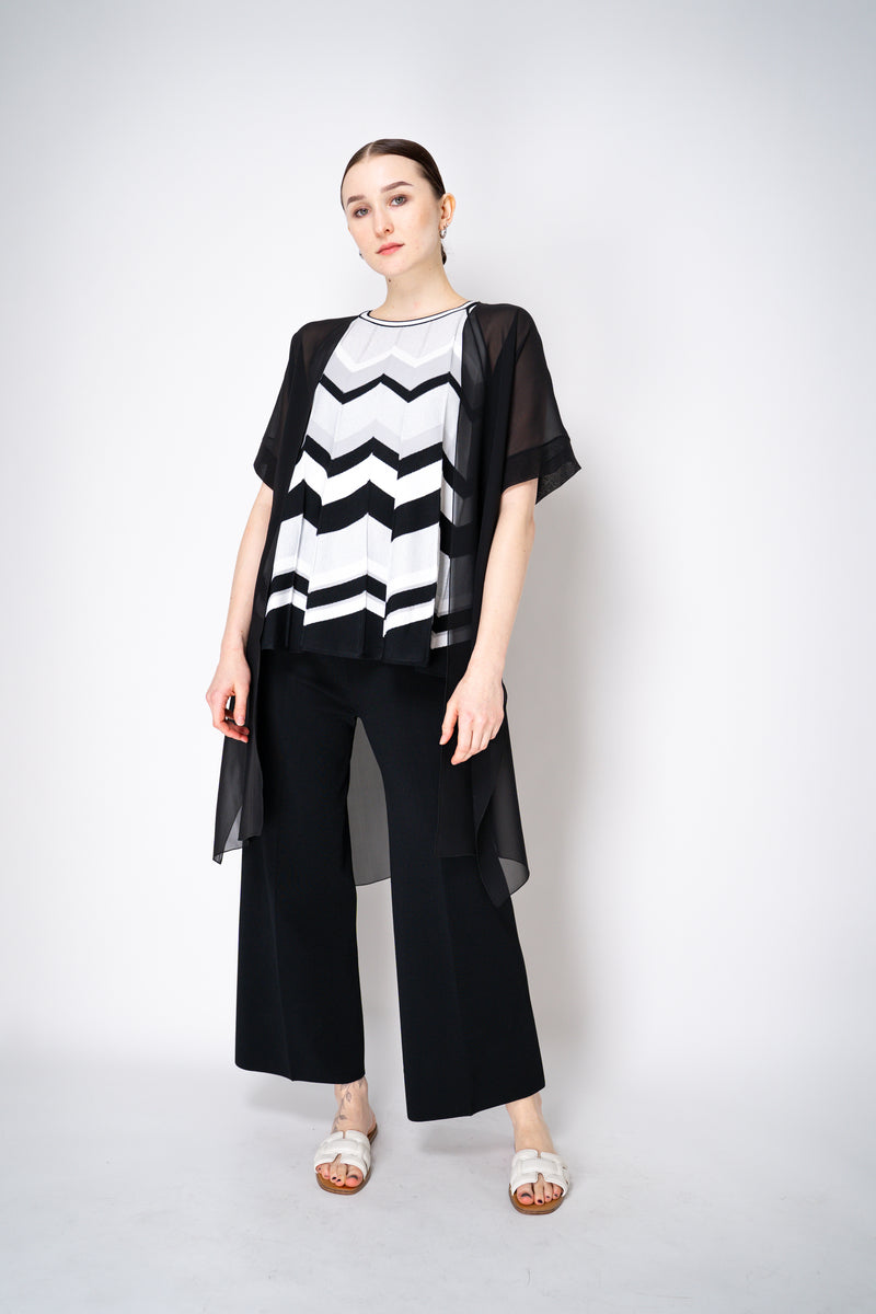 D. Exterior Silk Georgette Duster Shawl in Black Vancouver. Shop Online or in Store.