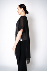 D. Exterior Silk Georgette Duster Shawl in Black Vancouver. Shop Online or in Store.