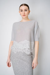 D. Exterior Sleeveless Knit Sparkle Lace Poncho in Silver Vancouver. Shop Online or in Store.