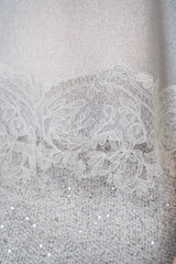 D. Exterior Sleeveless Knit Sparkle Lace Poncho in Silver Vancouver. Shop Online or in Store.
