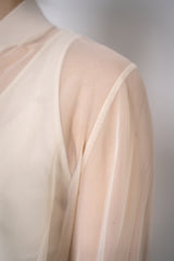 D. Exterior Stretch Tulle Sheer Bomber Jacket in Butter Vancouver. Shop Online or in Store.